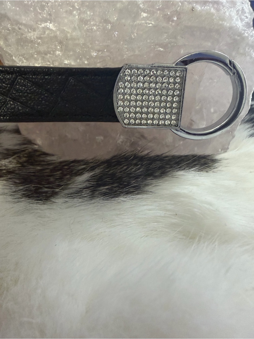 Black Crystal Accent Women’s Belt